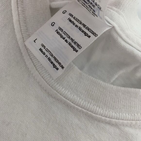 Vintage 90s SS Ben & Albert's Ice Cream Short Sleeve T-Shirt Large L Adult White - Picture 4 of 8